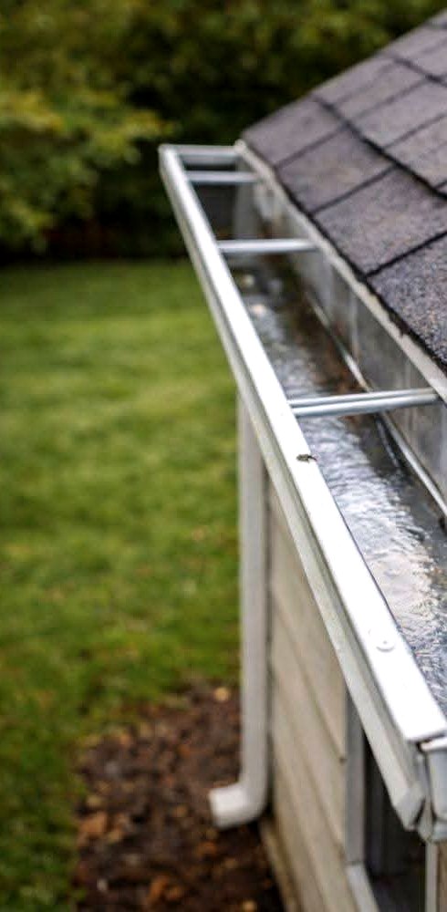Gutter clear-out — after