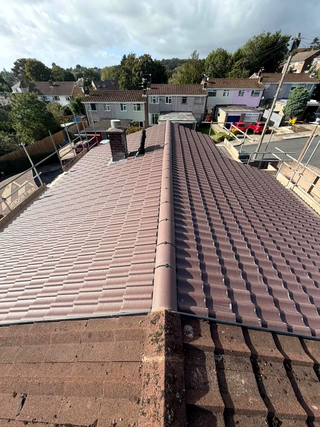 B&M roofing job in progress