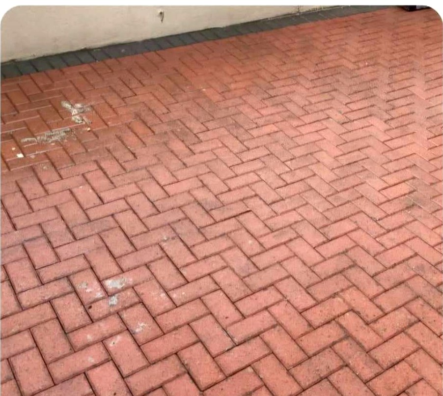 Driveway power wash — after