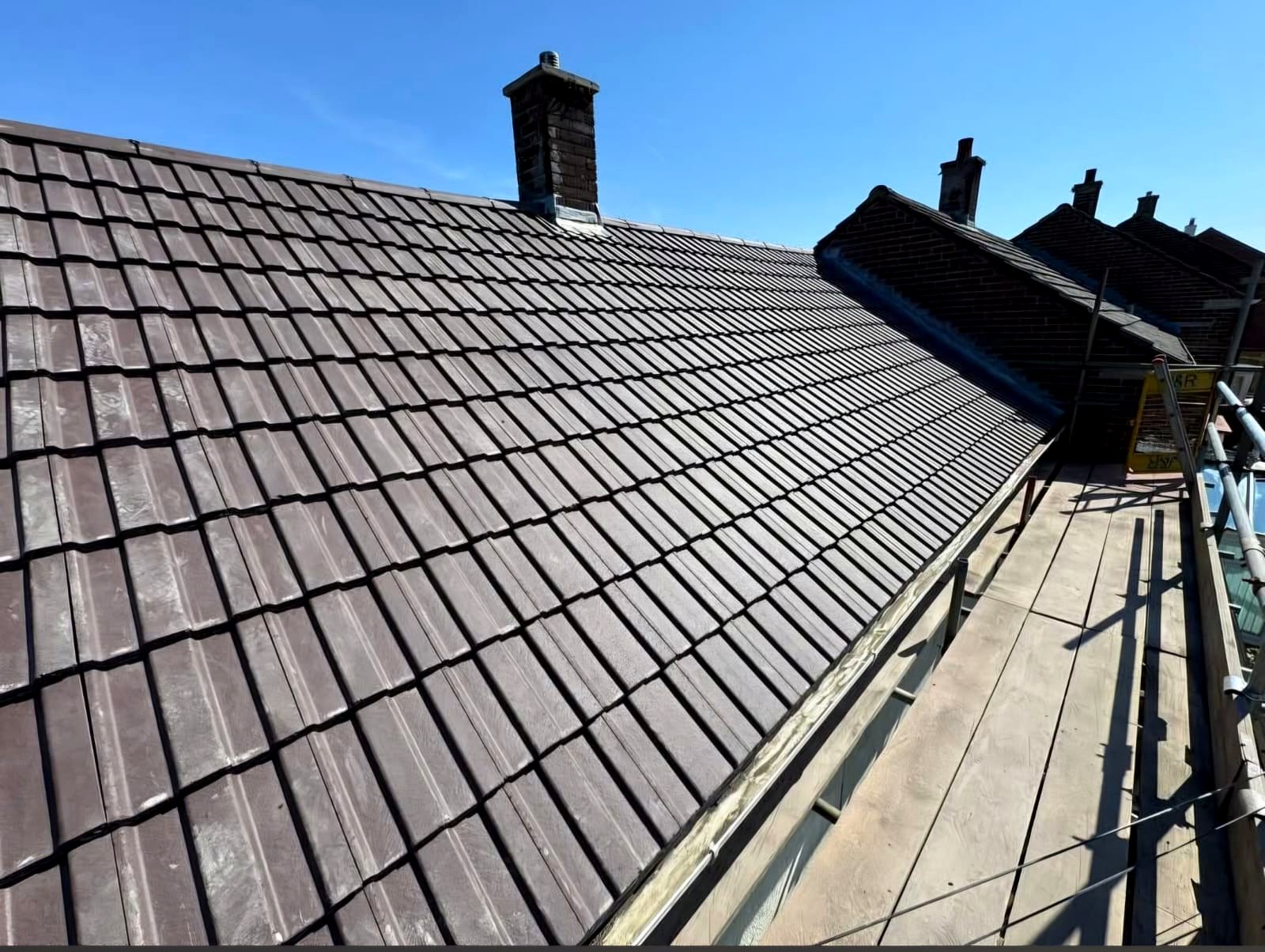 B&M roofing job in progress